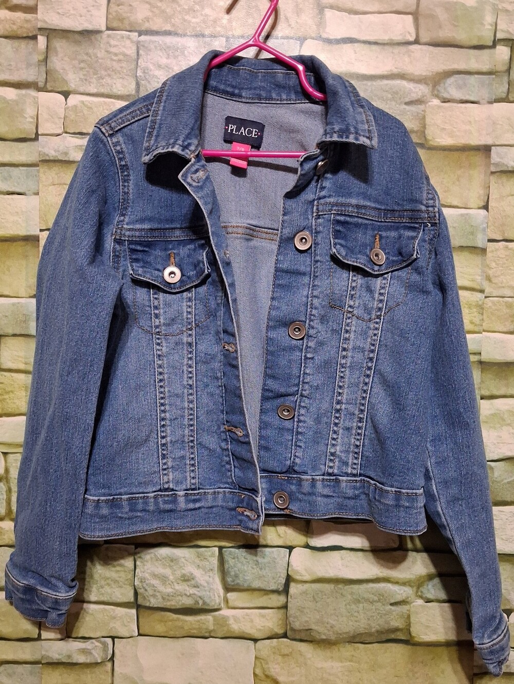 Classic Blue Denim Girls Jean Jacket 7/8